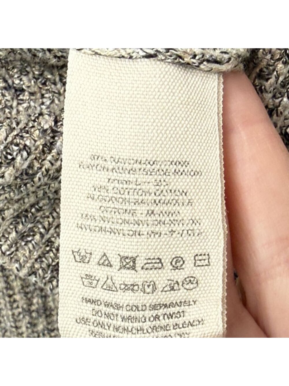 Free People Heathered Grey Knit Off-Shoulder Sweater, S - Picture 8 of 8